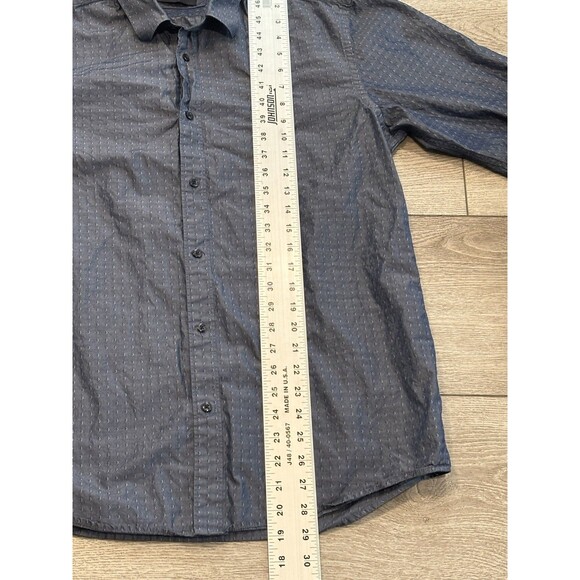 Scotch Soda Amsterdam Shirt Men Large Blue Long Sleeve Button Down Geometric - Picture 4 of 7